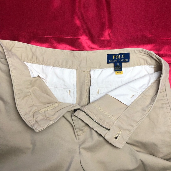 Ralph Lauren Youth16 Straight FitFlex AbrasionTwill Khaki PantWrinkle-Resistant - Picture 8 of 9